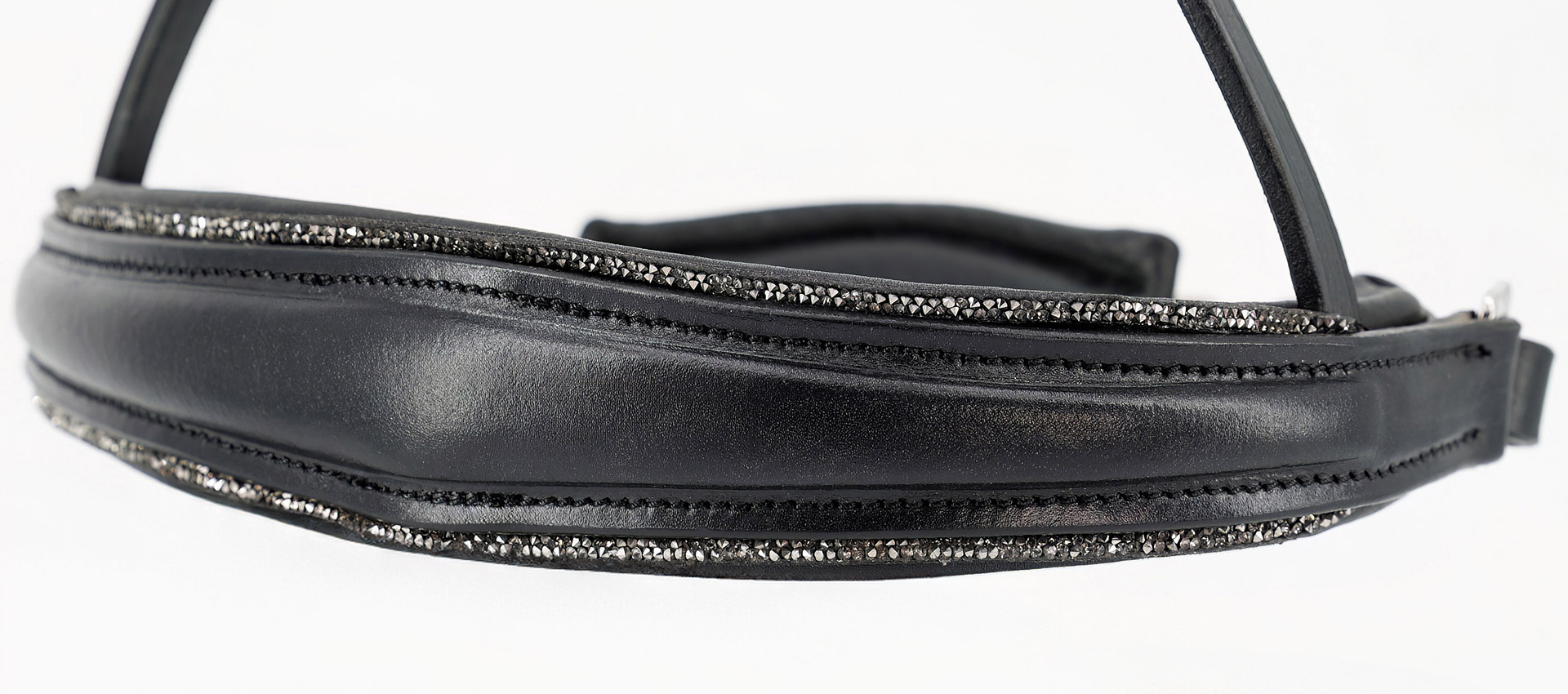 Reithalfter-Shiny-Glitzer-Schwarz-Grau-Biese-ohne-Sperrriemen Reithalfter-Shiny-Glitzer-Schwarz-Grau-Biese-ohne-Sperrriemen