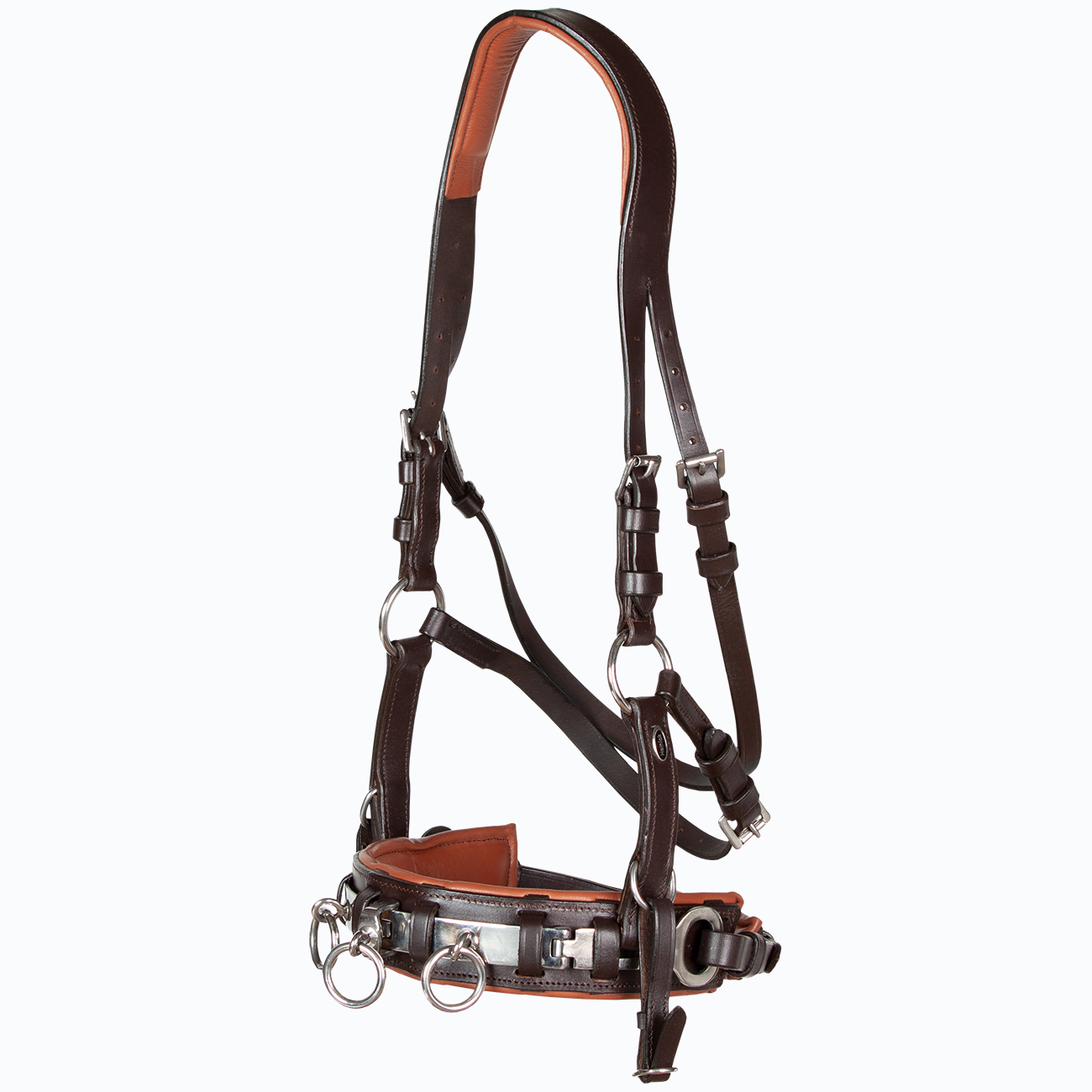 Kappzaum-Leder-anatomisch-mit-Naseneisen-Edelstahl-Wiener-WB-VB-Braun Kappzaum-Leder-anatomisch-mit-Naseneisen-Edelstahl-Wiener-WB-VB-Braun