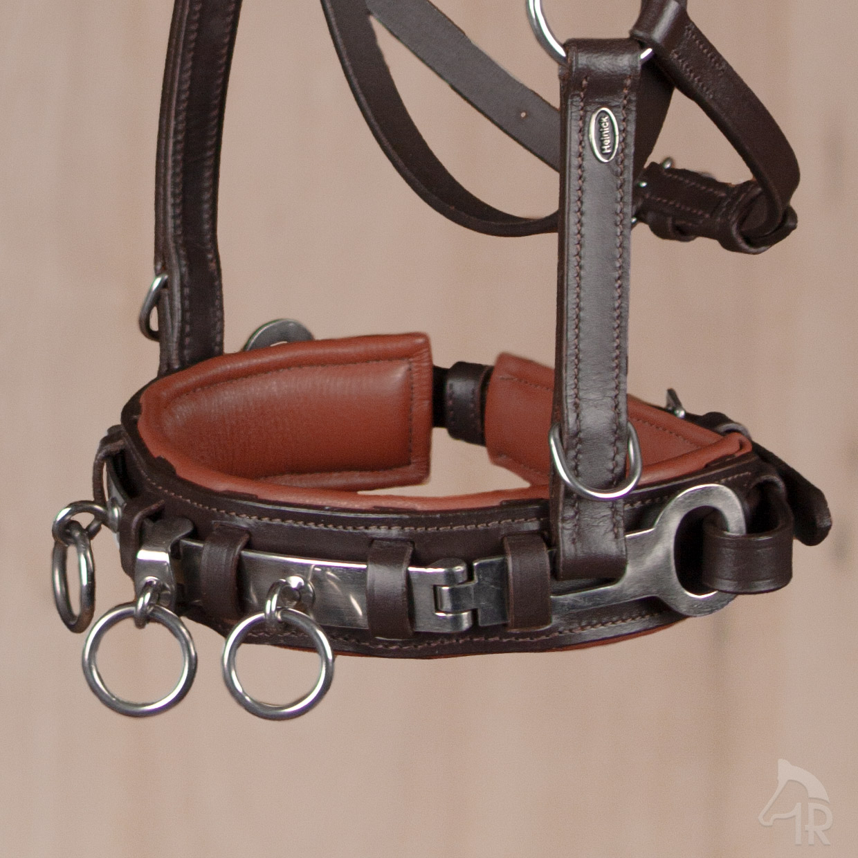 Kappzaumeisen-Naseneisen-Edelstahl-Leder-anatomisch-WB-VB-Braun Kappzaumeisen-Naseneisen-Edelstahl-Leder-anatomisch-WB-VB-Braun