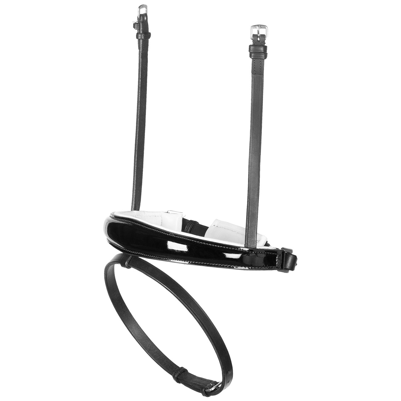 Reithalfter-Performance-Schwarz-Weiss-Lack Reithalfter-Performance-Schwarz-Weiss-Lack