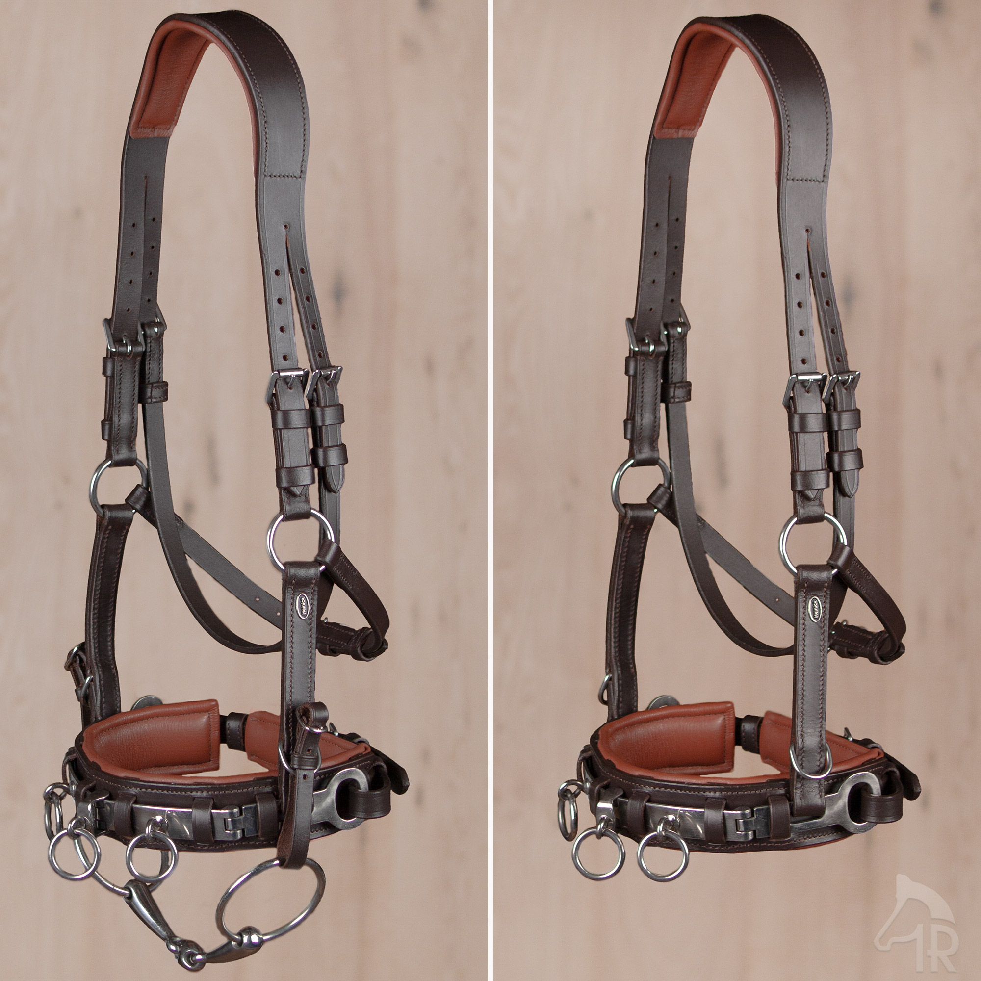 Kappzaum-Leder-anatomisch-mit-Naseneisen-Edelstahl-Warmblut-Vollblut-Braun Kappzaum-Leder-anatomisch-mit-Naseneisen-Edelstahl-Warmblut-Vollblut-Braun