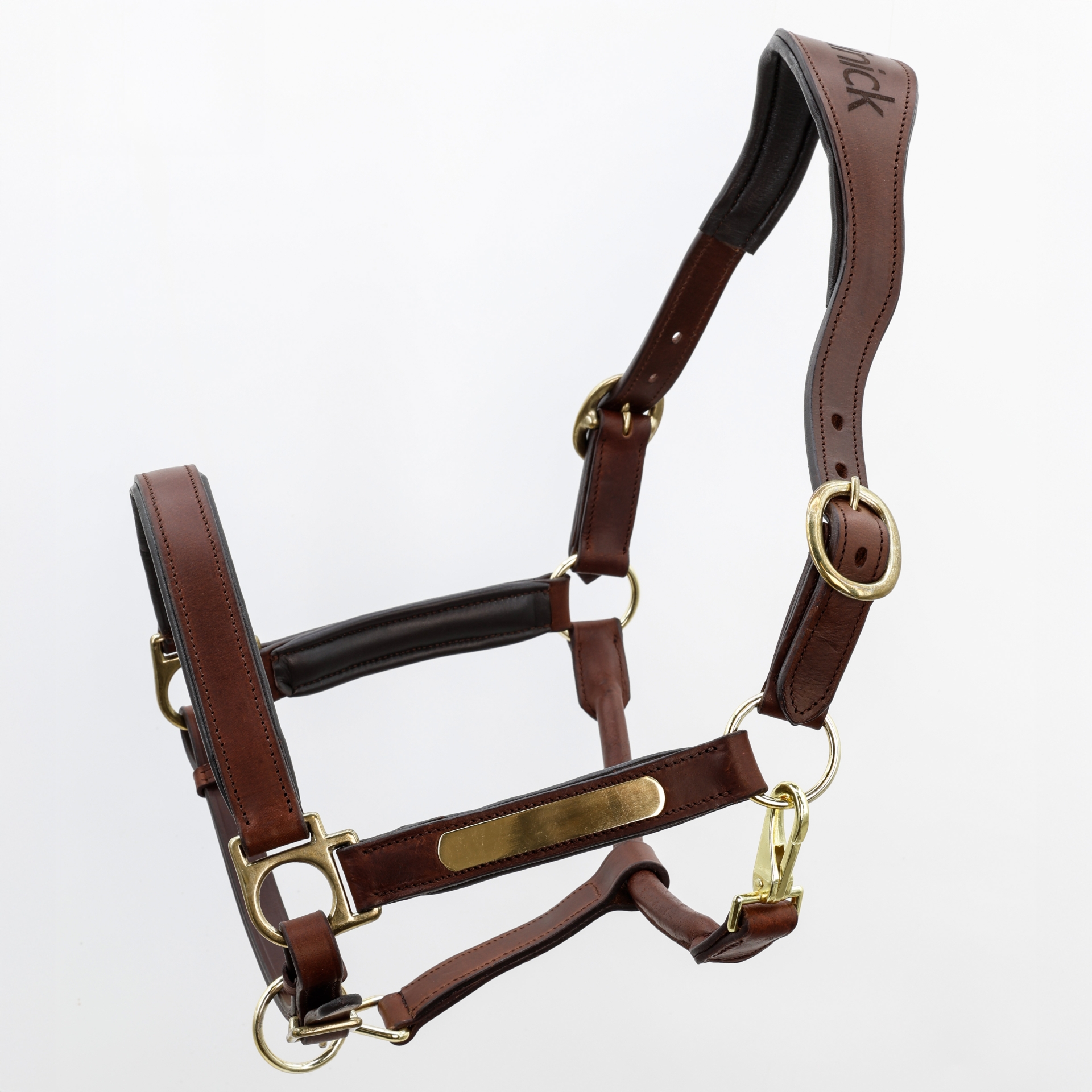 Lederhalfter-Gravur-rund-Weich-Softleder-Braun