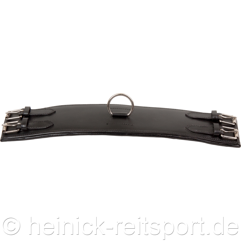 Bauchgurt-Leder-Longiergurt-Schwarz