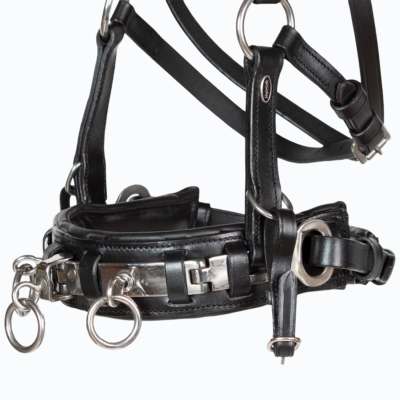 Kappzaumeisen-Naseneisen-Edelstahl-Leder-anatomisch-gebrochen-Wiener-WB-VB-Schwarz